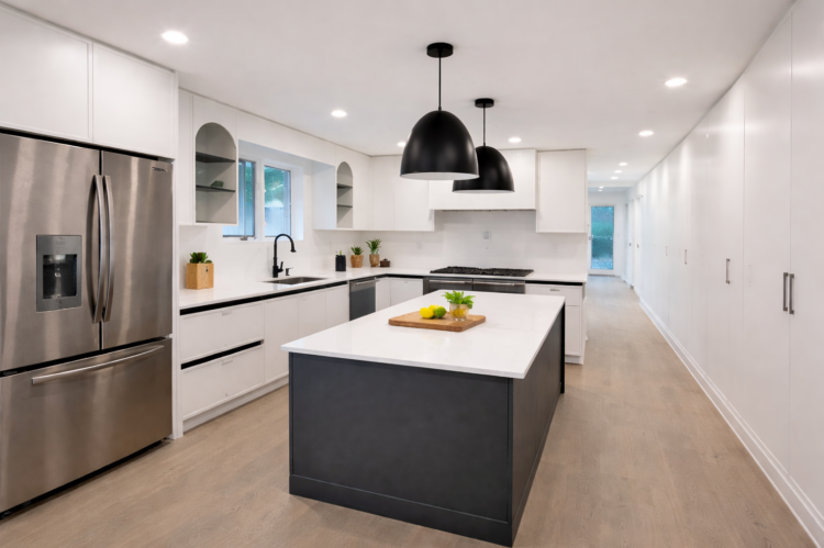 kitchen with black accents toronto